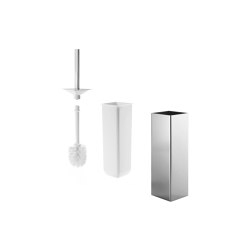 Indissima Chrome Wall mounted/free-standing toilet brush holder | Toilet brush holders | Inda