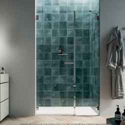 Praia Pivot door on fixed element for niche | Bathroom fixtures | Inda