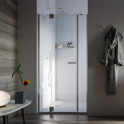 Praia Pivot door with two fixed elements for niche | Bathroom fixtures | Inda