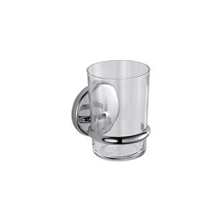 Colorella Wall-mounted tumbler holder with extra clear transparent glass tumbler | Bathroom accessories | Inda