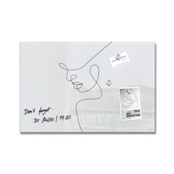 Magnetic Glass Board Artverum, design Line Art, 60 x 40 cm | Flip charts / Writing boards | Sigel