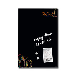 Magnetic Glass Board Artverum, design Drinks, matt, 40 x 60 cm | Flip charts / Writing boards | Sigel