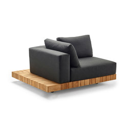Plateau Lounge XL-Module Corner left + Corner Table | Armchairs | solpuri