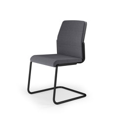 Streamo meeting chair, cantilevered, upholstered backrest and seat | Chairs | Assmann Büromöbel