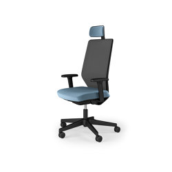Streamo Drehstuhl, Netzrücken und Sitz gepolstert, Kopfstütze und Armlehne optional | Office chairs | Assmann Büromöbel