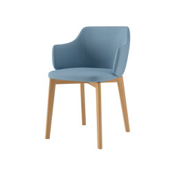 Triest Chair with wooden 4-leg base | Stühle | Assmann Büromöbel