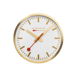 Wall clock, 25cm, golden kitchen clock |  | Mondaine Watch
