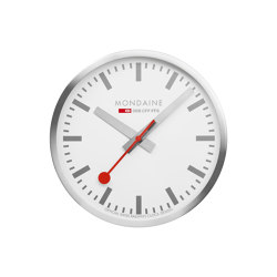 Wall clock, 40cm, silver kitchen clock |  | Mondaine Watch