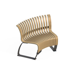 Nova C Back Elevation Concave 45° | Benches | Green Furniture Concept