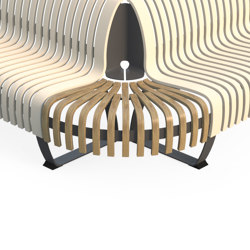 Nova C Back Endpiece Corner | Benches | Green Furniture Concept