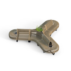 Nova C Crossroad 3 Small configuration | Benches | Green Furniture Concept