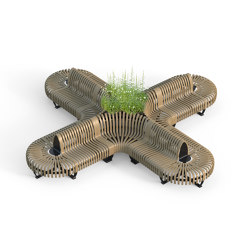 Nova C Crossroad 4 Small configuration | Benches | Green Furniture Concept