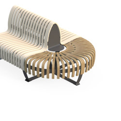 Nova C Double Back Endpiece | Benches | Green Furniture Concept