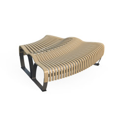 Nova C Double Bench 45° | Benches | Green Furniture Concept
