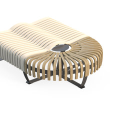 Nova C Double Bench Endpiece | Benches | Green Furniture Concept