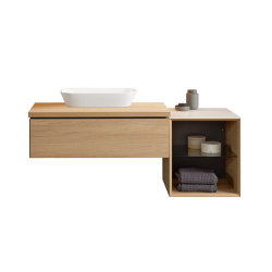 ONE | washbasin cabinet with side element | Bathroom furniture | Geberit