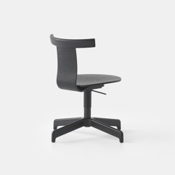 Jiro Swivel Chair Black - Black Base |  | Resident