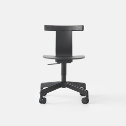 Jiro Swivel Chair Black - Black Base with Casters | Chairs | Resident