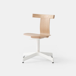 Jiro Swivel Chair Natural - White Base | Chairs | Resident