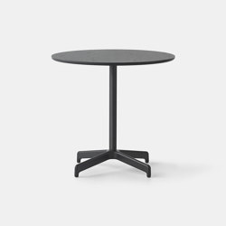 Jiro Bistro Table - Black Base - Round Solid Oak Top - Black |  | Resident