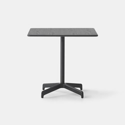 Jiro Bistro Table - Black Base - Square Solid Oak Top - Black |  | Resident