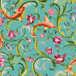 Italian Garden Turquoise | Wall coverings / wallpapers | Officinarkitettura