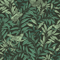 Swallow Song Deep Green | Wall coverings / wallpapers | Agena