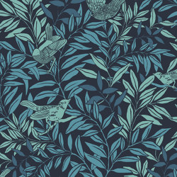 Swallow Song Velvet Blue | Wall coverings / wallpapers | Agena