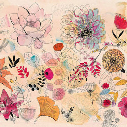 Watercolor illustration flowers | Wall coverings / wallpapers | WallPepper