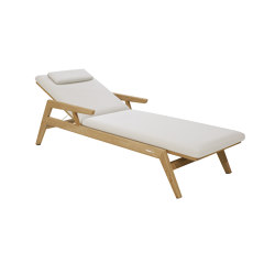 Sunrise lounger with armrests