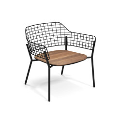 Lyze Lounge chair with teak seat I 617-82 | Fauteuils | EMU Group