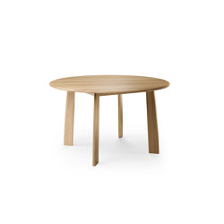 Stone round table, solid oak, 130 cm diameter | Dining tables | Quodes