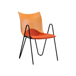 PEEL wood armchair, orange | Chairs | VANK