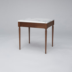 The Cain Side Table (Black Walnut/Stone) | Side tables | Roll & Hill