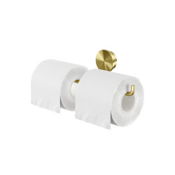 Opal Brushed Gold | Toilettenpapierhalter Doppelt Goldfarben Gebürstet |  | Geesa