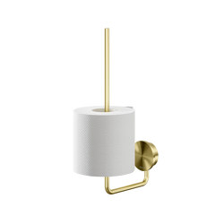 Opal Brushed Gold | Portarotolo Per Carta Igienica Di Ricambio Oro Spazzolato | Bathroom accessories | Geesa