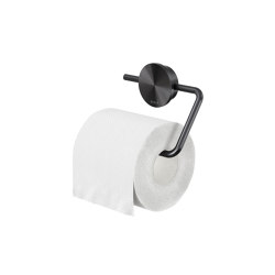 Opal Brushed Metal Black | Toilet Roll Holder Without Cover Brushed Metal Black | Paper roll holders | Geesa