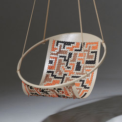 Embroidery Hanging Chair Swing Seat - Kuba Pattern | Swings | Studio Stirling