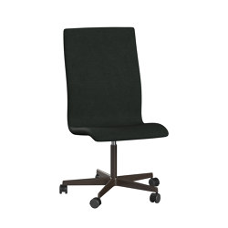 Oxford™ | Chairs | 3173W | Textile | 5 star brown bronze base | Wheels | Chaises | Fritz Hansen