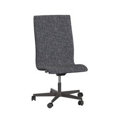Oxford™ | Chair | 3193W | Textile | 5 star black base | Wheels | without armrests | Fritz Hansen