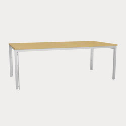 PK51™ Table | Ash veneer | Satin brushed stainless steel base | Tabletop rectangular | Fritz Hansen