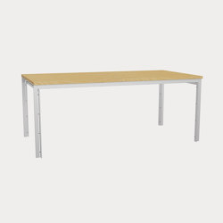 PK55™ | Table | Ash veneer | Satin brushed staineless steel base | Dining tables | Fritz Hansen