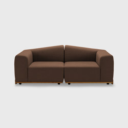 Saler Sofa, 2-seater, chocolate, Symphony Mills Copenhagen fabric | Sofas | EMKO PLACE