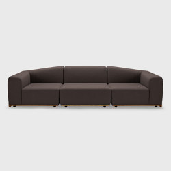 Saler Sofa, 3-seater, dark grey, Symphony Mills Copenhagen fabric | open base | EMKO PLACE