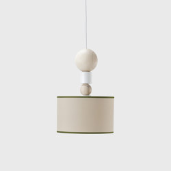 Spiedino Pendant Lamp, D24, white/green | Suspended lights | EMKO PLACE