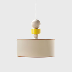 Spiedino Pendant Lamp, D40cm, yellow/brown | Suspended lights | EMKO PLACE