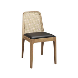 Racquet chair oak oiled, onded leather black |  | Hans K