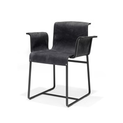 Founded Dining Chair with two arms | Chaises | QLiv