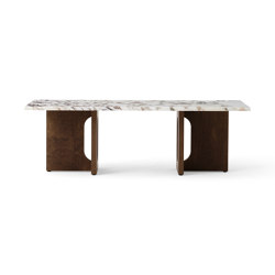 Androgyn Lounge Table, Dark Stained Oak | Calacatta Viola Marble | Coffee tables | MENU