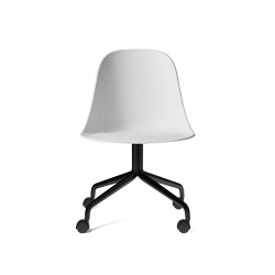 Harbour Side Dining Chair, Star Base W. Casters | Black Aluminium, Light Grey Plastic | Sedie | Audo Copenhagen